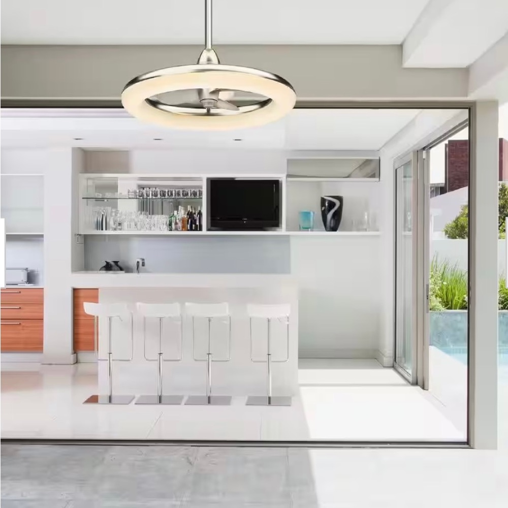 Altitude
Helium 24 in. Integrated LED Indoor/Outdoor Brushed Nickel Ceiling Fan